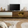 CHICAGO #103 Mobile Tv In Legno Di Mango - Oliato / Marrone 240x45x55 -Massivmoebel24 09 313 695 1003 1