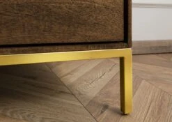 CHICAGO #103 Mobile Tv In Legno Di Mango - Oliato / Marrone 240x45x55 -Massivmoebel24 09 313 695 1003 5