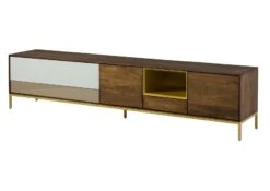 CHICAGO #103 Mobile Tv In Legno Di Mango - Oliato / Marrone 240x45x55 -Massivmoebel24 09 313 695 1003 9