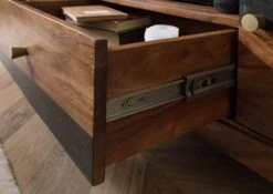 ANCONA #210 Mobile TV In Legno Di Sheesham - Laccato / Marrone Scuro 175x45x55 -Massivmoebel24 09 313 699 2010 05