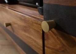 ANCONA #210 Mobile TV In Legno Di Sheesham - Laccato / Marrone Scuro 175x45x55 -Massivmoebel24 09 313 699 2010 07