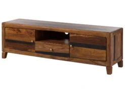 ANCONA #210 Mobile TV In Legno Di Sheesham - Laccato / Marrone Scuro 175x45x55 -Massivmoebel24 09 313 699 2010 09