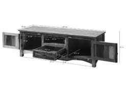 NATURE OF SPIRIT #135 Mobile TV In Legno Riciclato  Laccato / Multicolore 150x50x50 -Massivmoebel24 09 313 700 0035 08