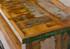 NATURE OF SPIRIT #136 Mobile TV In Legno Riciclato  Laccato / Multicolore 200x50x50 -Massivmoebel24 09 313 700 0036 05