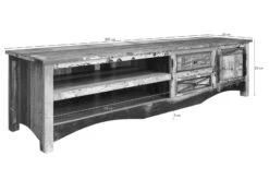 NATURE OF SPIRIT #136 Mobile TV In Legno Riciclato  Laccato / Multicolore 200x50x50 -Massivmoebel24 09 313 700 0036 08