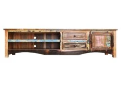 NATURE OF SPIRIT #136 Mobile TV In Legno Riciclato  Laccato / Multicolore 200x50x50 -Massivmoebel24 09 313 700 0036 10