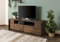 PURE MANGO #222 Mobile TV In Legno Di Mango - Oliato / Marrone 178x48x58 -Massivmoebel24 09 313 724 2022 03