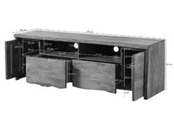 PURE MANGO #222 Mobile TV In Legno Di Mango - Oliato / Marrone 178x48x58 -Massivmoebel24 09 313 724 2022 08