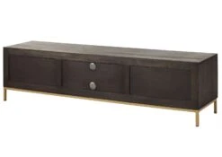 Mobile TV In Legno Di Mango 190x45x50 Grigio Scuro Oliato DIAMOND #105 -Massivmoebel24 09 313 760 0005 11