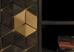 Mobile TV In Legno Di Mango 190x45x50 Grigio Scuro Oliato DIAMOND #105 -Massivmoebel24 09 313 760 0005 6