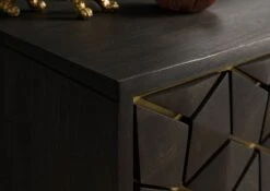 Mobile TV In Legno Di Mango 190x45x50 Grigio Scuro Oliato DIAMOND #105 -Massivmoebel24 09 313 760 0005 7