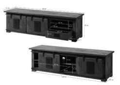 TV-Board Mango 160x45x50 Braun Lackiert RAILWAY #401 -Massivmoebel24 09 313 772 0002 09