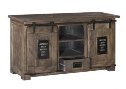 Credenza In Legno Di Mango 128x45x70 Grigio Scuro Laccato RAILWAY #202 19 Credenza In Legno Di Mango 128x45x70 Grigio Scuro Laccato RAILWAY #202 -Massivmoebel24 09 313 772 1003 9