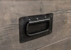 Mobile TV In Legno Di Mango 200x55x50 Grigio Scuro Laccato RAILWAY #236 -Massivmoebel24 09 313 772 1030 6