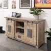 Credenza In Legno Di Mango 128x45x70 Sbiancato Laccato RAILWAY #302 -Massivmoebel24 09 313 772 2003 1