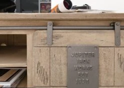 Mobile TV In Legno Di Mango 180x55x50 Sbiancato Laccato RAILWAY #335 16 Mobile TV In Legno Di Mango 180x55x50 Sbiancato Laccato RAILWAY #335 -Massivmoebel24 09 313 772 2029 6