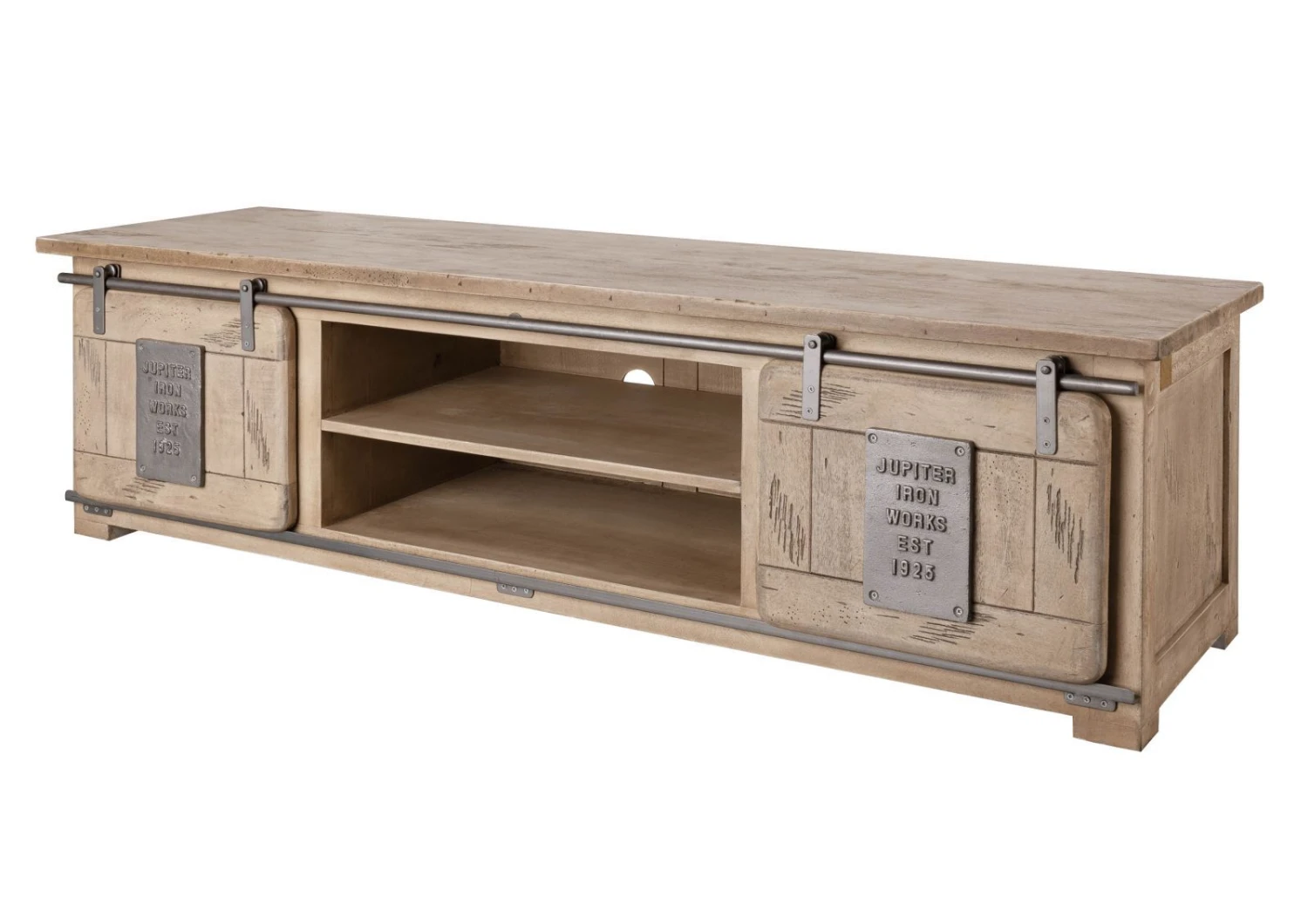 Mobile TV In Legno Di Mango 180x55x50 Sbiancato Laccato RAILWAY #335 11 Mobile TV In Legno Di Mango 180x55x50 Sbiancato Laccato RAILWAY #335 - immagine 9