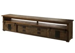 TV-Board Mango 260x50x60 Braun Lackiert RAILWAY #455 -Massivmoebel24 09 313 772 3055 09 1