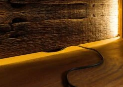 Mobile Tv In Legno Di Mango / Legno Riciclato 200x55x50 Laccato Naturale RAILWAY LUX #131 -Massivmoebel24 09 313 773 0031 05