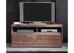 SYDNEY #241 Mobile TV In Legno Di Sheesham - Laccato / Smoked Oak 133x40x60 -Massivmoebel24 09 313 778 0141 3