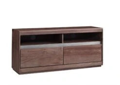 SYDNEY #241 Mobile TV In Legno Di Sheesham - Laccato / Smoked Oak 133x40x60 -Massivmoebel24 09 313 778 0141 9
