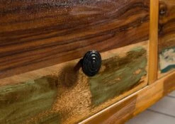 SIXTIES #119 Mobile TV In Legno Riciclato - Laccato / Multicolore 180x45x70 -Massivmoebel24 09 313 815 0019 5