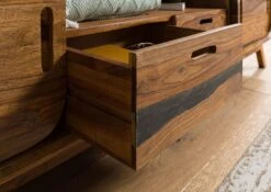 MAILAND #226 Mobile TV In Legno Di Sheesham Laccato / Marrone Scuro 173x40x48 -Massivmoebel24 09 313 875 1126 05