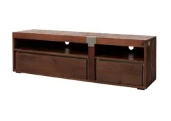 Mobile TV In Legno Di Mango 180x48x55 Marrone Laccato AMSTERDAM #25 -Massivmoebel24 09 313 877 0025 9