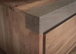 AMSTERDAM #103 Mobile Tv In Legno Di Acacia - Laccato / Natur 205x48x39 -Massivmoebel24 09 313 877 1003 06