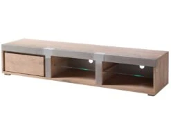 AMSTERDAM #103 Mobile Tv In Legno Di Acacia - Laccato / Natur 205x48x39 -Massivmoebel24 09 313 877 1003 09