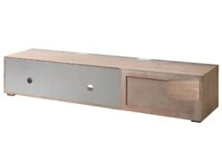 AMSTERDAM #103 Mobile Tv In Legno Di Acacia - Laccato / Natur 205x48x39 -Massivmoebel24 09 313 877 1003 10