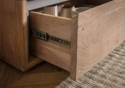 AMSTERDAM #104 Mobile Tv In Legno Di Acacia - Laccato / Natur 240x48x39 -Massivmoebel24 09 313 877 1004 05