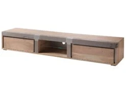 AMSTERDAM #104 Mobile Tv In Legno Di Acacia - Laccato / Natur 240x48x39 -Massivmoebel24 09 313 877 1004 09