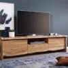 Mobile TV In Legno Di Acacia 191x45x50 Acacia Naturale Laccato PURE ACACIA #702 -Massivmoebel24 09 313 886 7002 1