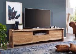 Mobile TV In Legno Di Acacia 191x45x50 Acacia Naturale Laccato PURE ACACIA #702