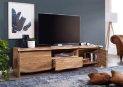 Mobile TV In Legno Di Acacia 191x45x50 Acacia Naturale Laccato PURE ACACIA #702 9 Mobile TV In Legno Di Acacia 191x45x50 Acacia Naturale Laccato PURE ACACIA #702 -Massivmoebel24 09 313 886 7002 3
