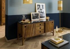 Credenza In Legno Di Mango 140x45x65 Marrone Oliato / Granito Scuro LOS ANGELES #108 14 Credenza In Legno Di Mango 140x45x65 Marrone Oliato / Granito Scuro LOS ANGELES #108 -Massivmoebel24 09 313 891 1108 03