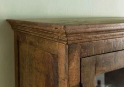 RODEZ #152 Vetrina In Legno Di Mango - Oliato / Marrone Scuro 100x45x190 -Massivmoebel24 09 320 156 0252 04