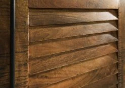 RODEZ #152 Vetrina In Legno Di Mango - Oliato / Marrone Scuro 100x45x190 -Massivmoebel24 09 320 156 0252 06