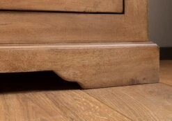 Vetrina In Legno Di Mango 97x45x190 Oliato Beige TOULOUSE #01 -Massivmoebel24 09 320 188 0001 04