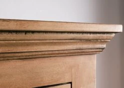 Vetrina In Legno Di Mango 65x45x190 Oliato Beige TOULOUSE #02 -Massivmoebel24 09 320 188 0002 06