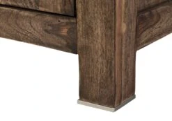 Vetrina In Legno Di Sheesham / Palissandro 65x42x190 Grigio Scuro Oliato NATURE GREY #53 -Massivmoebel24 09 320 550 0053 5