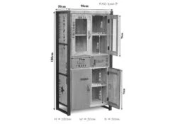 Vetrina In Legno Di Mango 90x50x180 Mango Naturale Stampato FACTORY #136 -Massivmoebel24 09 320 559 0136 8