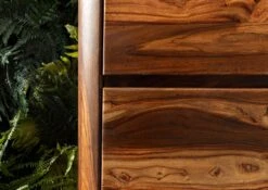 Vetrina In Legno Di Shesham / Acacia 109x40x145 Noce Cerato TORONTO #209 -Massivmoebel24 09 320 665 1009 7