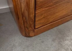 Vetrina In Legno Di Shesham / Acacia 70x40x202 Noce Cerato TORONTO #210 -Massivmoebel24 09 320 665 1010 5