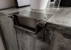 HEAVY INDUSTRY #117 Cassettiera Legno Di Mango E Ferro - Laccato Grigio - 81x46x122 -Massivmoebel24 09 320 677 0018 6