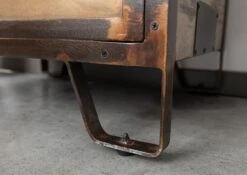 Vetrina In Legno Di Mango 60x40x180 Marrone Laccato HEAVY INDUSTRY #240 -Massivmoebel24 09 320 677 0240 5