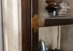 Vetrina In Legno Di Mango 60x40x180 Marrone Laccato HEAVY INDUSTRY #240 -Massivmoebel24 09 320 677 0240 6