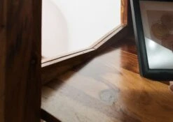 ANCONA #116 Vetrina In Legno Di Sheesham - Laccato / Marrone 100x45x195 -Massivmoebel24 09 320 699 1016 04