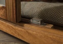 ANCONA #116 Vetrina In Legno Di Sheesham - Laccato / Marrone 100x45x195 -Massivmoebel24 09 320 699 1016 06